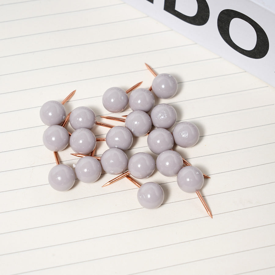 120PCS 0.78 Inch Small Round Head Map Tacks Pins for Home Office Bulletin Cork Board Use and DIY Craft Project (Purple AND White )