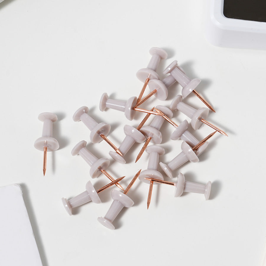 120 Pack purple and white   Push Pins Tacks by , Flat Head Thumbtacks for Bulletin Board, Wall Hanging, Cork Board, Shadow Box, Heavy Duty Plastic Head with Steel Point in Reusable Storage Box.