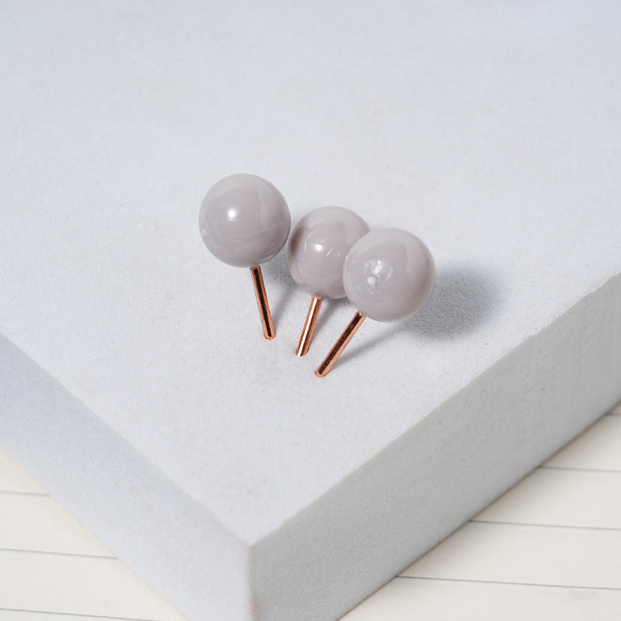 120PCS 0.78 Inch Small Round Head Map Tacks Pins for Home Office Bulletin Cork Board Use and DIY Craft Project (Purple AND White )