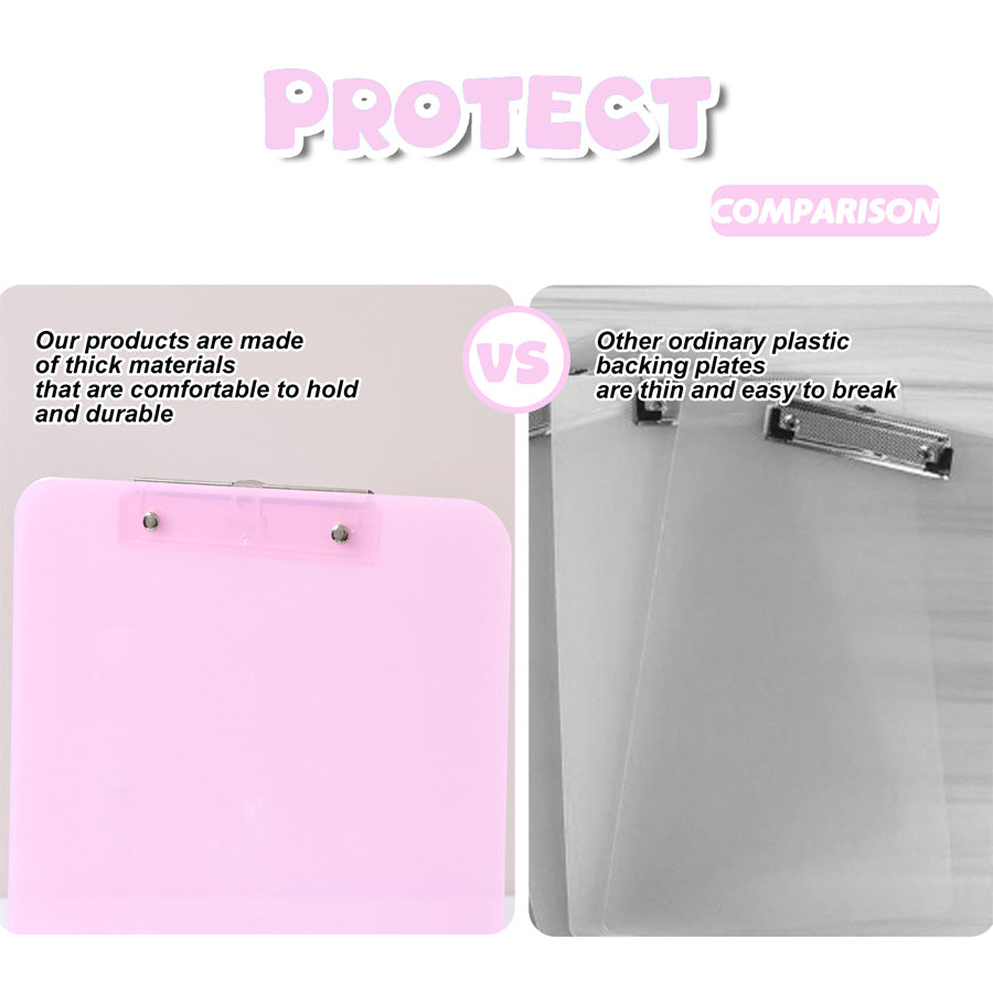 A4写字板4个装，写字板，塑料文件夹，适用于护理、学生、办公 4-pack A4 writing board, writing board, plastic folder, suitable for nursing, student, and office use