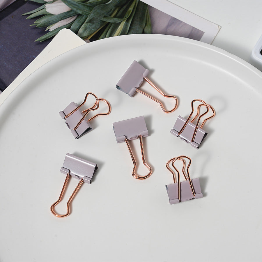 Paper Clips and Binder Clips Set, Metal Assorted Sized Binders with Push Pins, Cute  Office Supplies for Desk, Desk Accessories