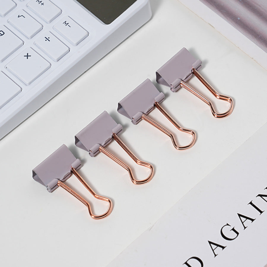 Paper Clips and Binder Clips Set, Metal Assorted Sized Binders with Push Pins, Cute  Office Supplies for Desk, Desk Accessories