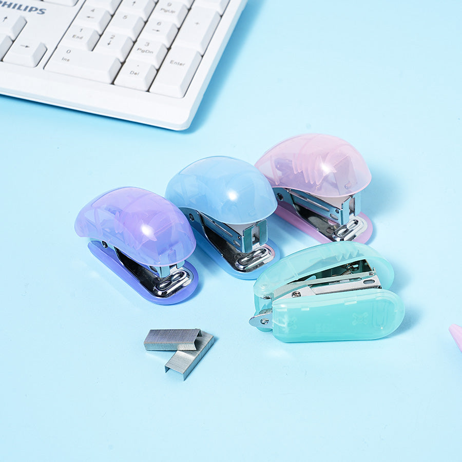 transparent color staplers, binding machines, staples, labor-saving binding machines, student supplies, staplers, household office supplies, student stationery