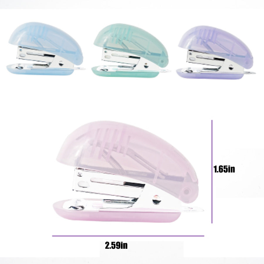 transparent color staplers, binding machines, staples, labor-saving binding machines, student supplies, staplers, household office supplies, student stationery