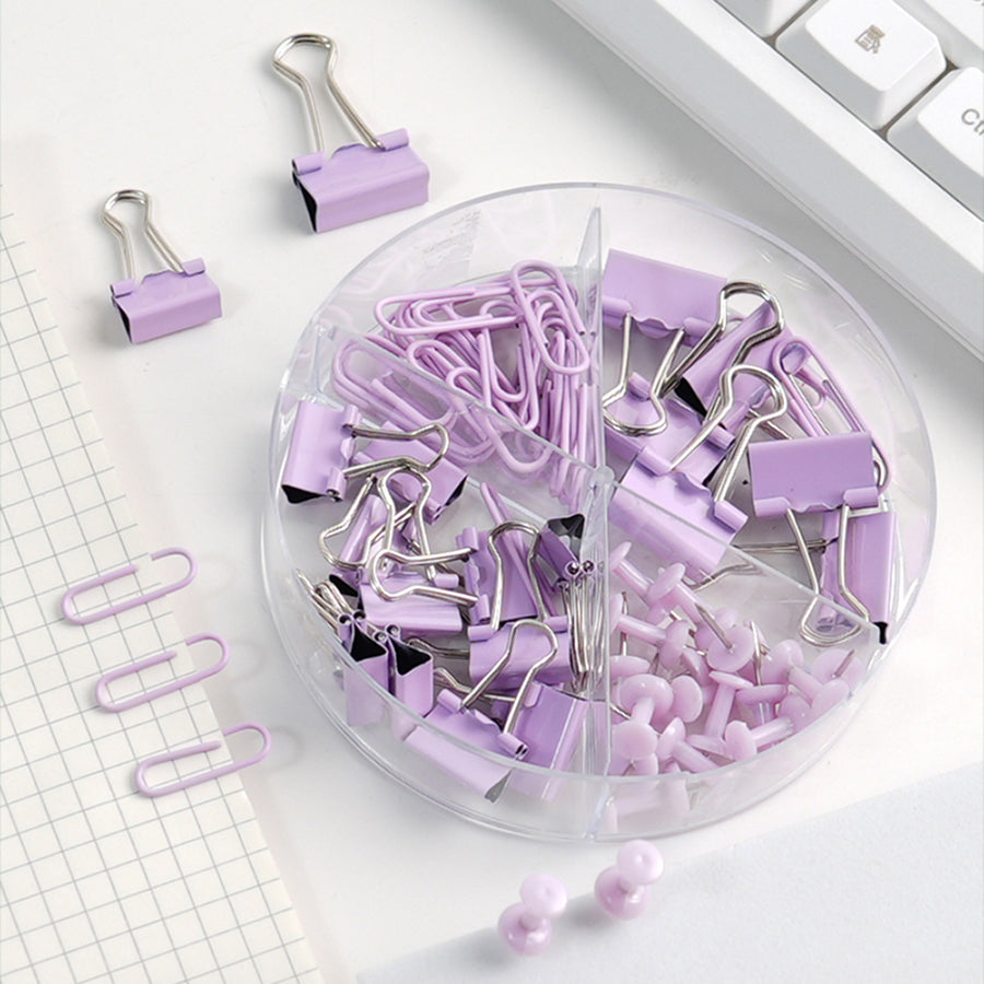 7-piece set of student supplies, office supplies, stapler+1000 staples+scissors+tape base+paper clip set, one box+nail remover+sticky notes