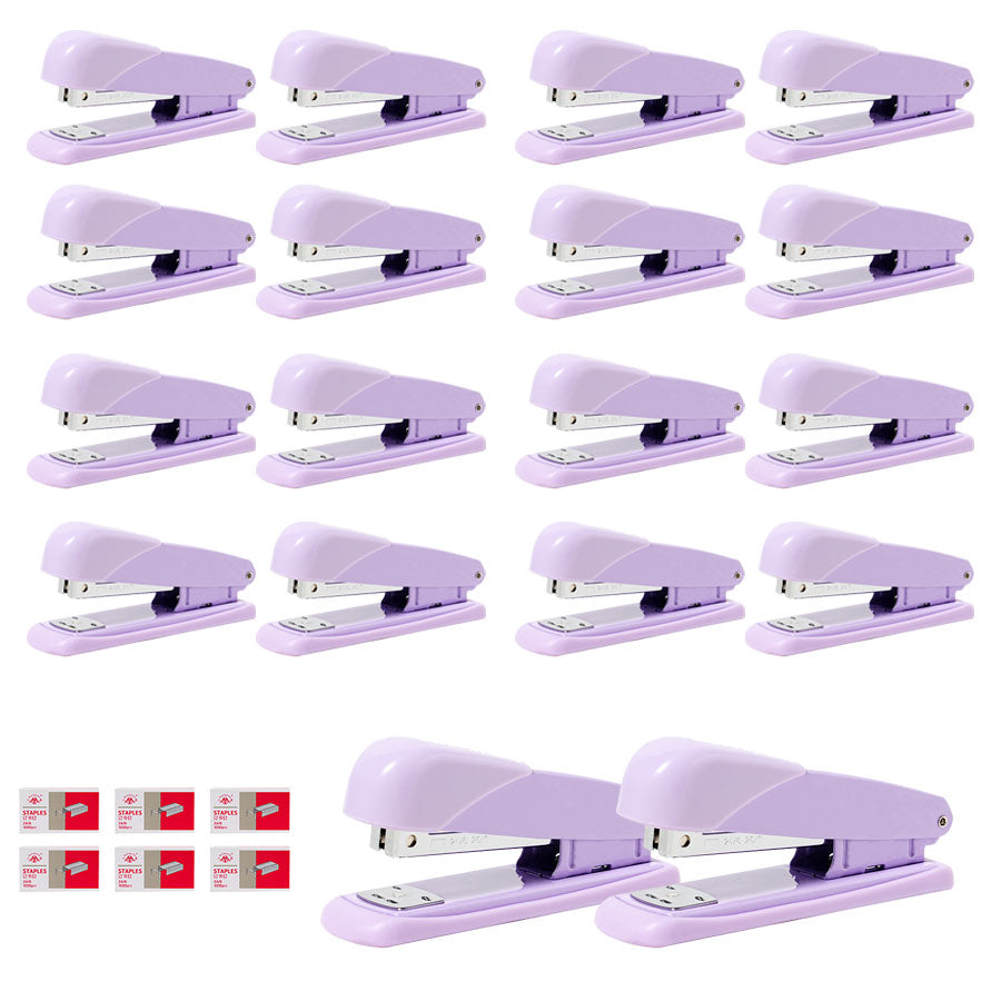 18 piece set of office stationery and student supplies, including 6 staplers, 6 staples, and 6 nail lifters
