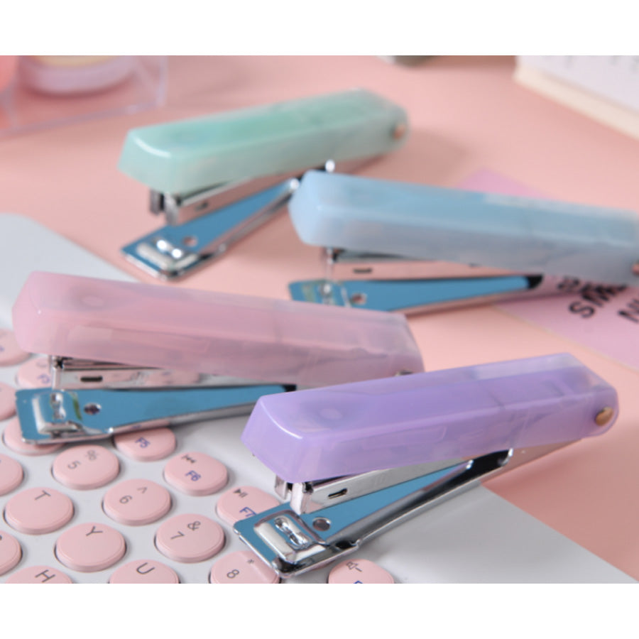 transparent color staplers, binding machines, staples, labor-saving binding machines, student supplies, staplers, household office supplies, student stationery