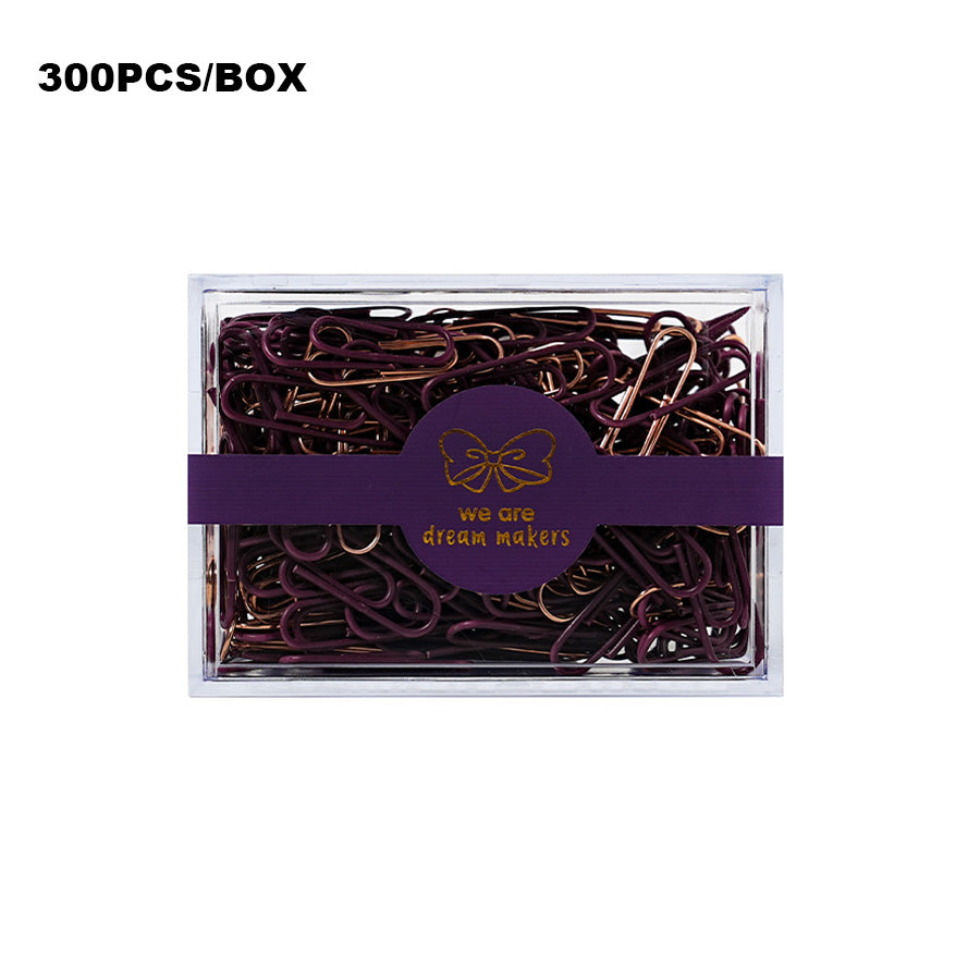 1box Paper Clips, 300pcs Medium Size Colored, PaperClips Assorted Colors, Paper Clips for Paperwork Office School and Personal Use