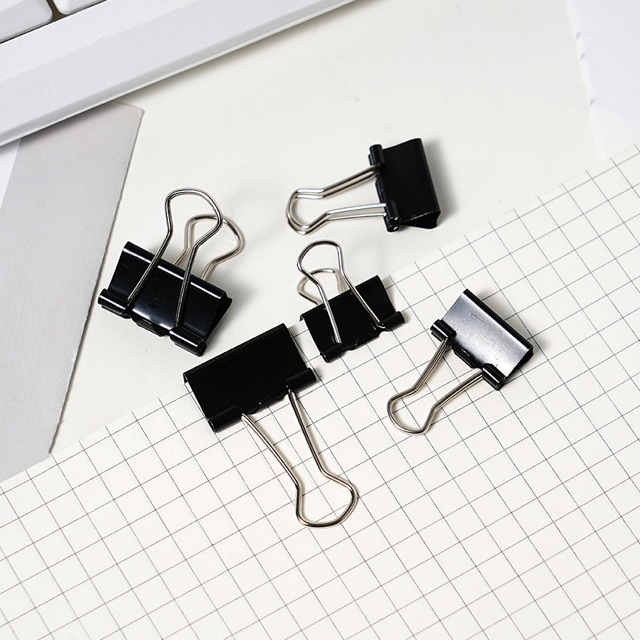 9 boxes of stationery set including 7pcs large long tail clip+13pcs small long tail clip+25PCS paper clips+20pcs H-shaped nails for business office, school office assistant, student stationery