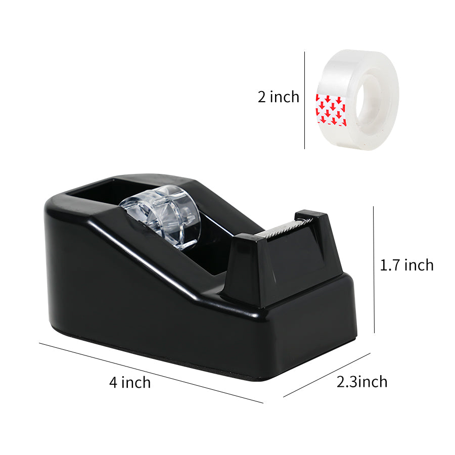 12 piece desktop tape dispenser - Non slip base weighted tape roll dispenser - Perfect choice for offices and home schools (including tape) 12 packs
