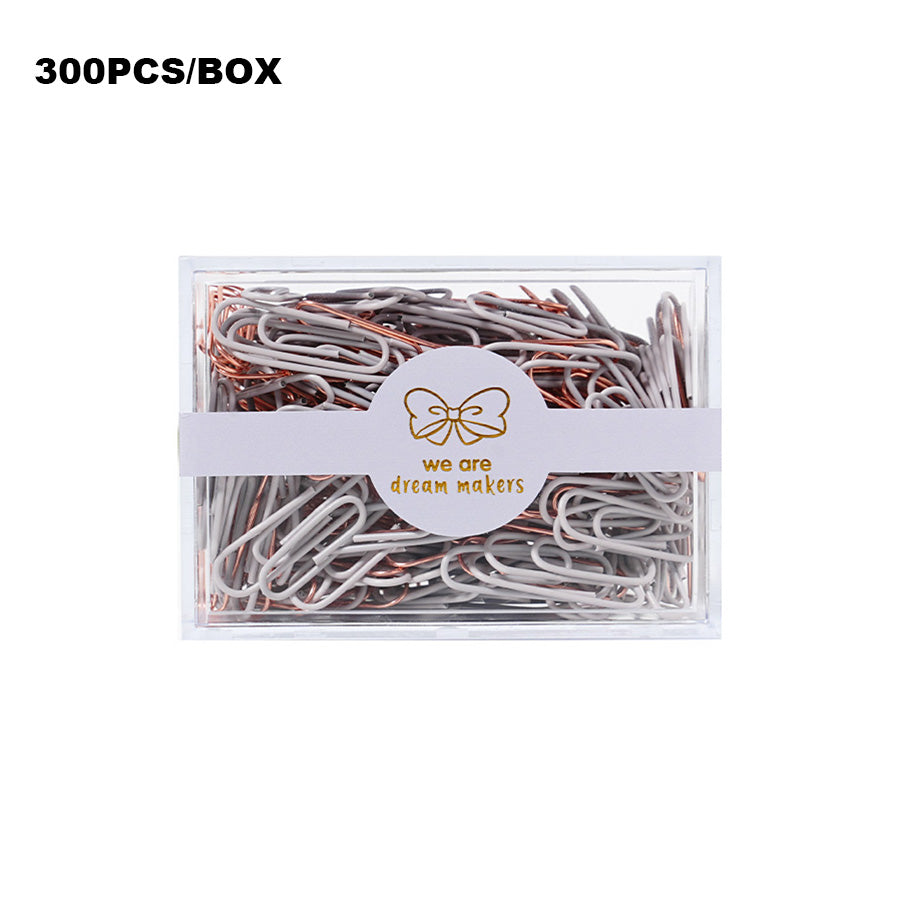 1box Paper Clips, 300pcs Medium Size Colored, PaperClips Assorted Colors, Paper Clips for Paperwork Office School and Personal Use