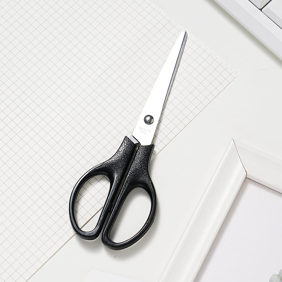 Scissors Bulk black 12-Pack, All Purpose Scissors Stainless Steel Sharp Scissors for Office Home General Use Craft Supplies, High/Middle School Classroom Class Older Kids Scissor Set