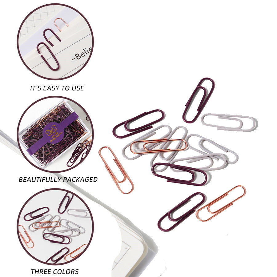 1box Paper Clips, 300pcs Medium Size Colored, PaperClips Assorted Colors, Paper Clips for Paperwork Office School and Personal Use