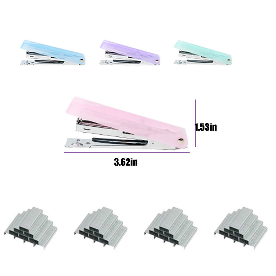 transparent color staplers, binding machines, staples, labor-saving binding machines, student supplies, staplers, household office supplies, student stationery