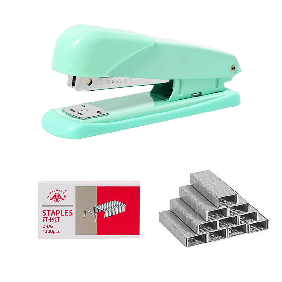 18 piece set of office stationery and student supplies, including 12 staplers and 6 staples