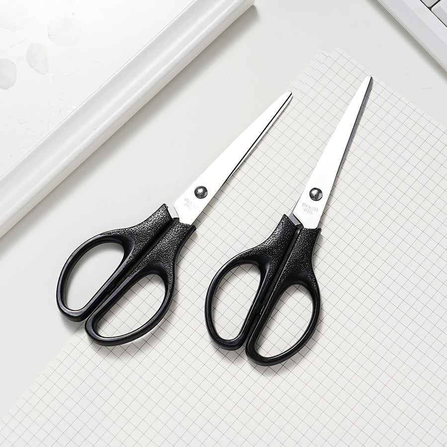 Scissors Bulk black 12-Pack, All Purpose Scissors Stainless Steel Sharp Scissors for Office Home General Use Craft Supplies, High/Middle School Classroom Class Older Kids Scissor Set