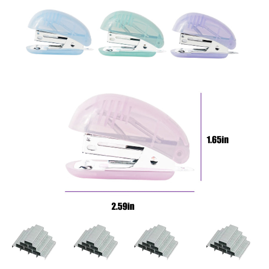 transparent color staplers, binding machines, staples, labor-saving binding machines, student supplies, staplers, household office supplies, student stationery