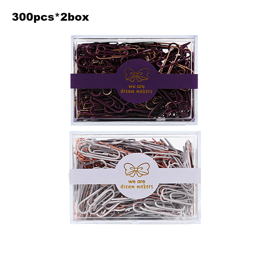 1box Paper Clips, 300pcs Medium Size Colored, PaperClips Assorted Colors, Paper Clips for Paperwork Office School and Personal Use