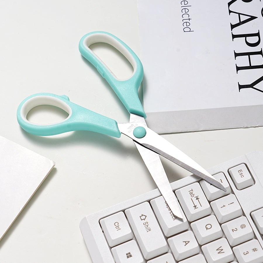 Scissors Set of 12-Pack, 7.6" Scissors All Purpose Comfort-Grip Handles, Sharp Scissor for Office Home School Craft Sewing Fabric Supplies, High/Middle School Student Teacher, Right/Left Hand