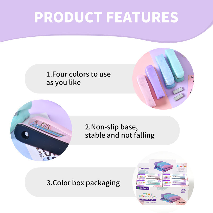 1 Stapler Set Includes Medium Stapler+Stapler Classic Style Suitable for Office, Study, Student Stationery, Office Supplies