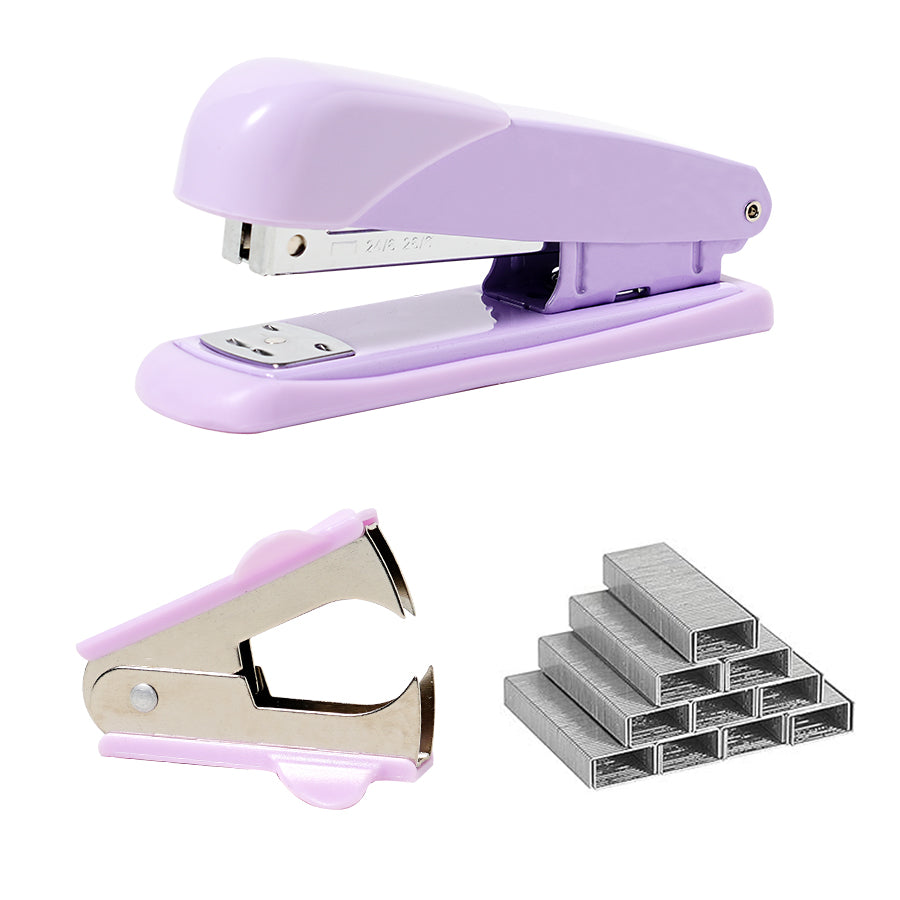 3-piece set for office supplies including 1 stapler+1000 staples+stapler Student office supplies black, pink, green 3 optional