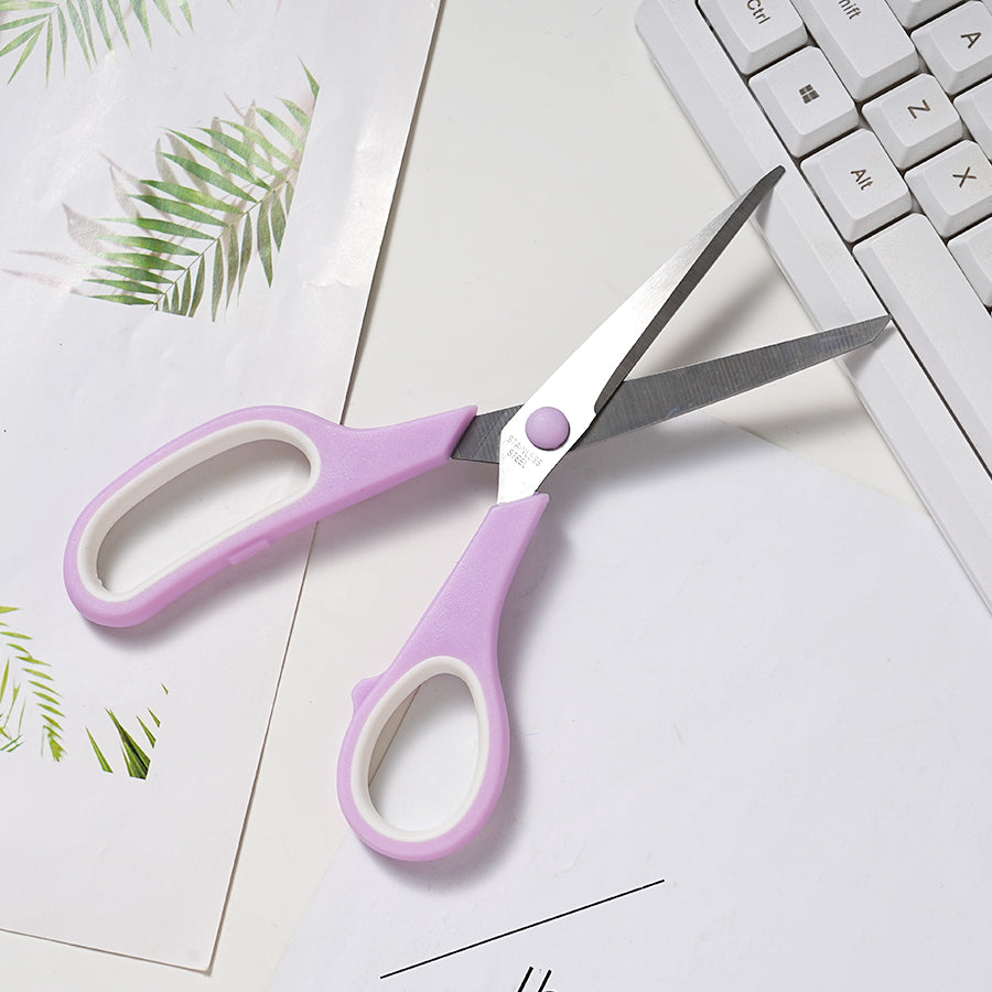 Scissors Set of 12-Pack, 7.6" Scissors All Purpose Comfort-Grip Handles, Sharp Scissor for Office Home School Craft Sewing Fabric Supplies, High/Middle School Student Teacher, Right/Left Hand