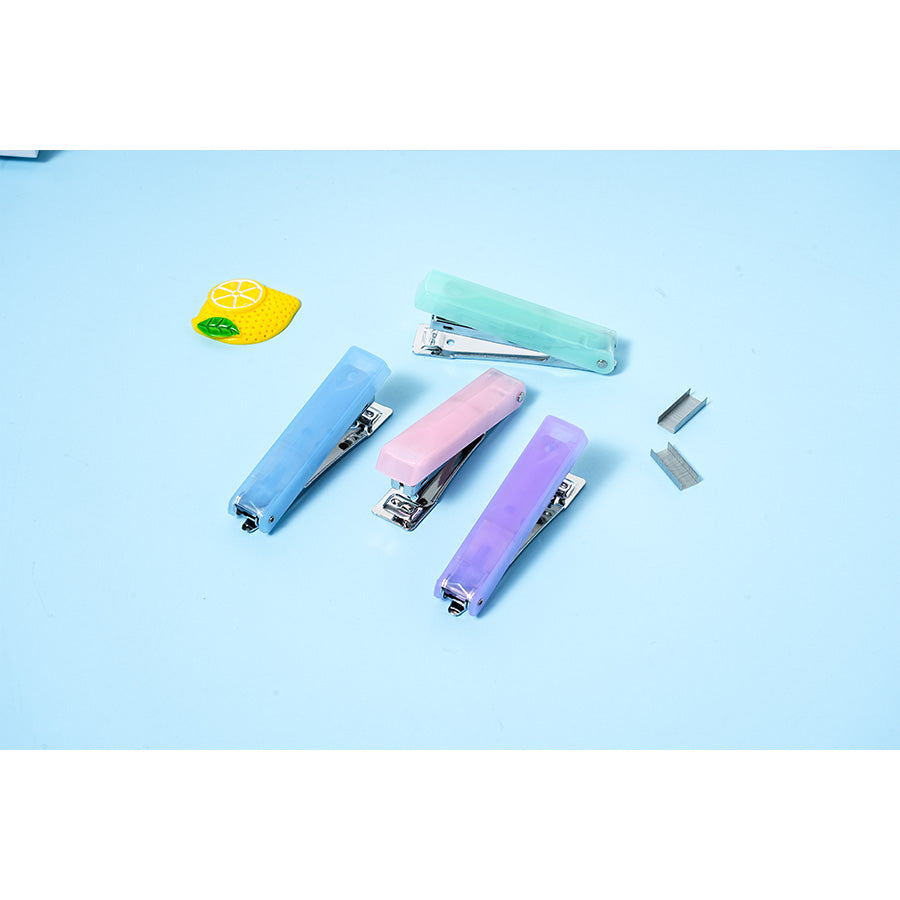 transparent color staplers, binding machines, staples, labor-saving binding machines, student supplies, staplers, household office supplies, student stationery