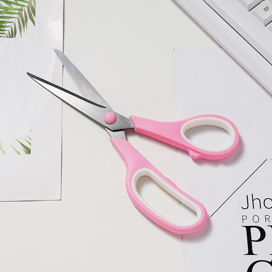 Scissors Set of 12-Pack, 7.6" Scissors All Purpose Comfort-Grip Handles, Sharp Scissor for Office Home School Craft Sewing Fabric Supplies, High/Middle School Student Teacher, Right/Left Hand