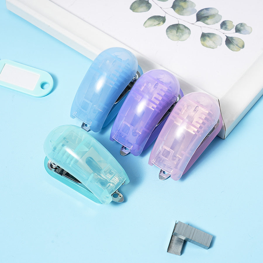 transparent color staplers, binding machines, staples, labor-saving binding machines, student supplies, staplers, household office supplies, student stationery