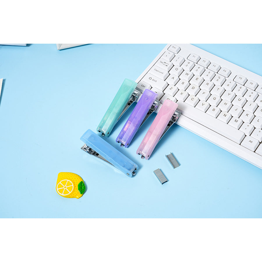 transparent color staplers, binding machines, staples, labor-saving binding machines, student supplies, staplers, household office supplies, student stationery